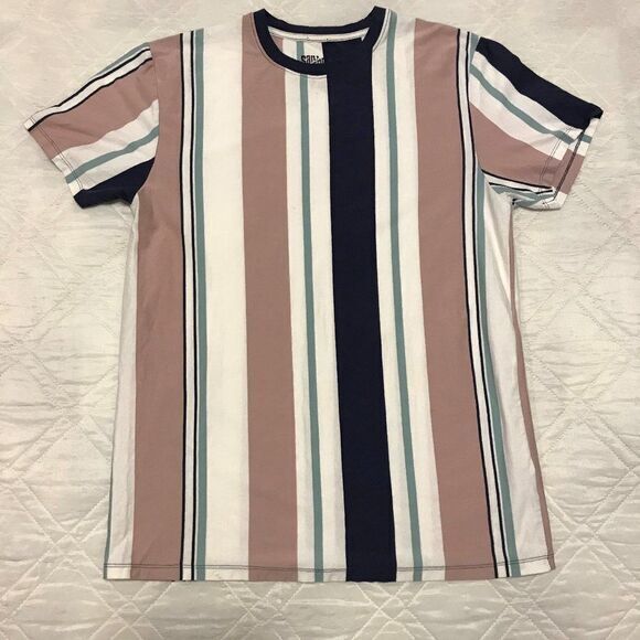 Stylish Striped Short Sleeve Tee for Men - Picture 1 of 2